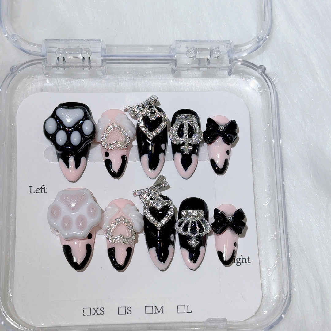Decorative Press-On Nail Art Tips Set