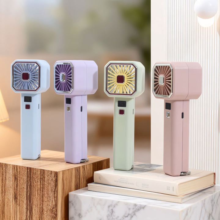 Women's Portable Handheld Fan with Digital Control Kalsten