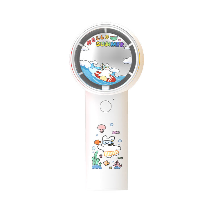 Women's Portable Mini Sun Fan with Cat Design Kalsten