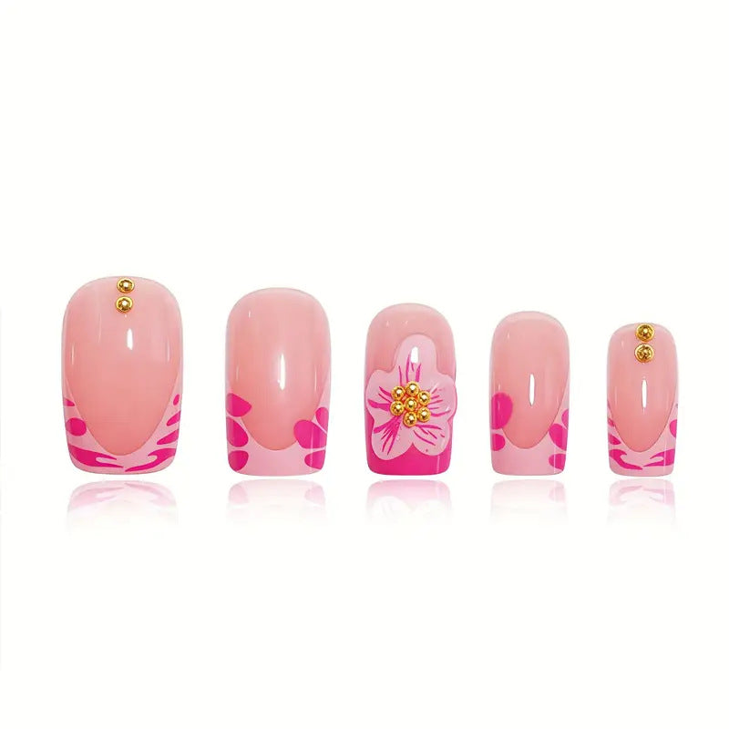 Floral-Inspired Acrylic Nail Enhancements Kalsten