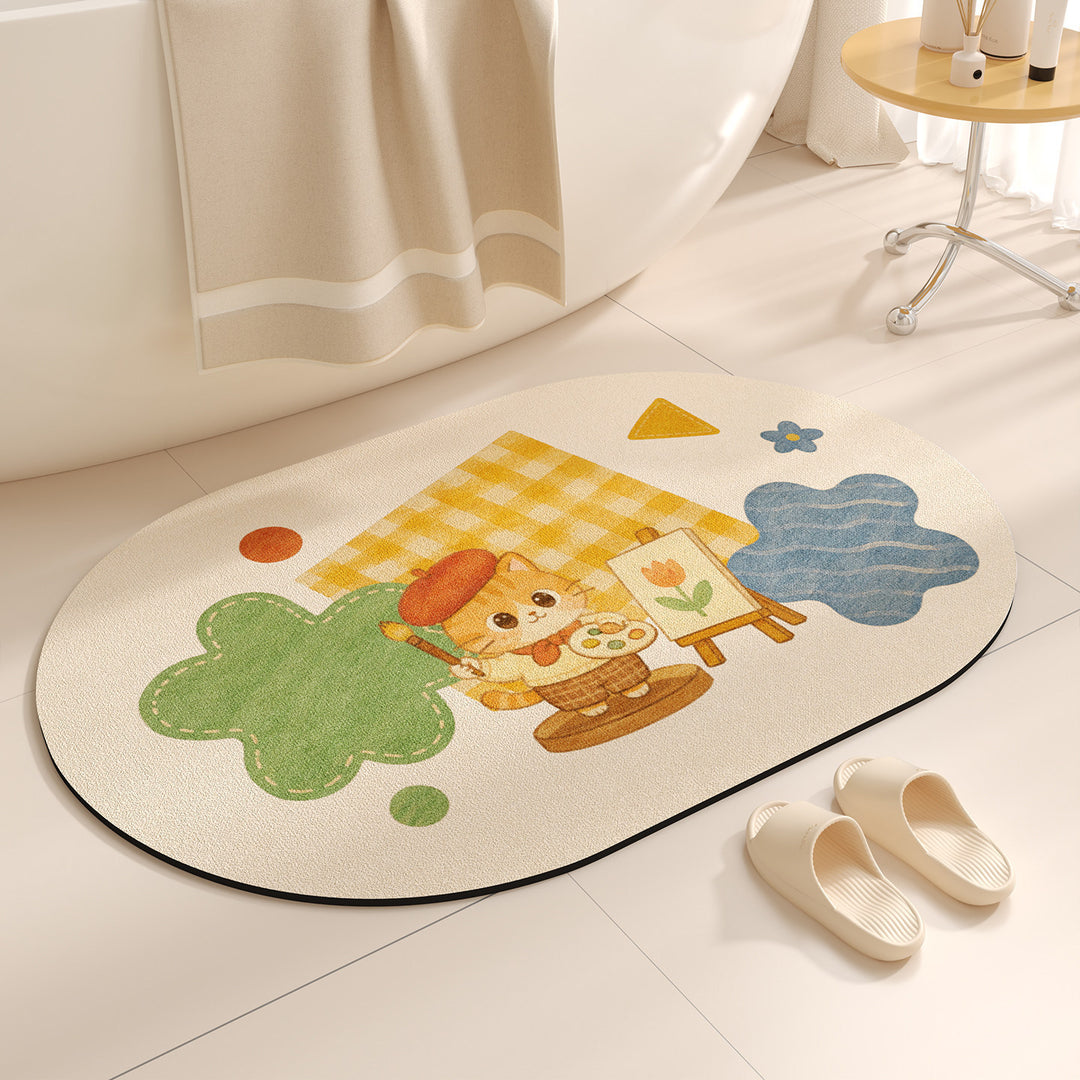 Cute Cartoon-Themed Bath Mat Kalsten
