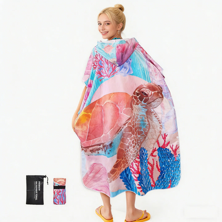 Beach dress with tropical print Kalsten