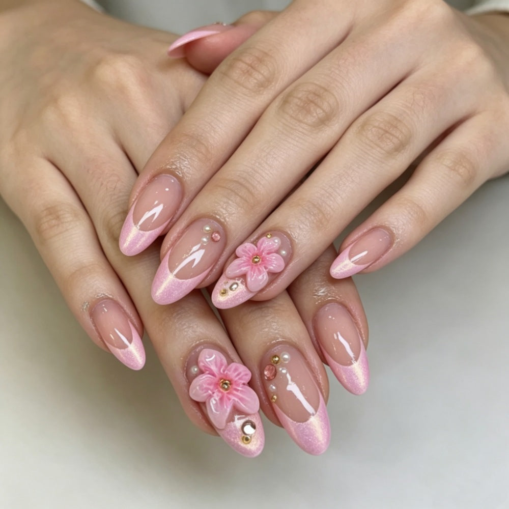 Chic Almond-Shaped Press-On Nail Set Kalsten