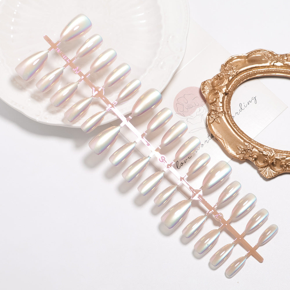 Iridescent Glossy Press-On Nail Set Kalsten