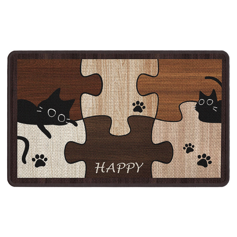 Decorative Puzzle Cat Doormat