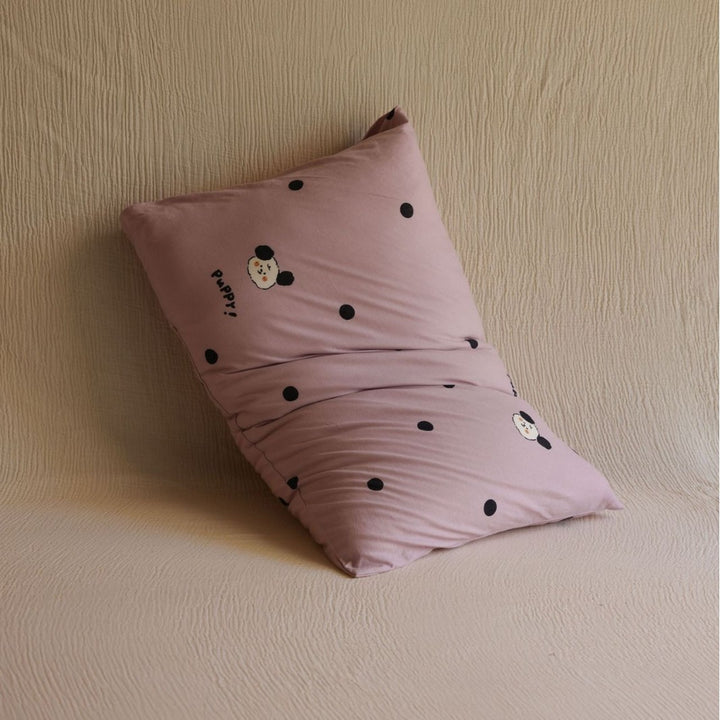 Children's pillowcase made of cotton percale with cute bear print