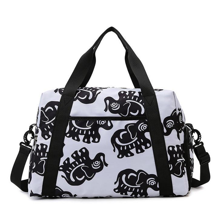 Sporty travel bag with playful elephant pattern Kalsten