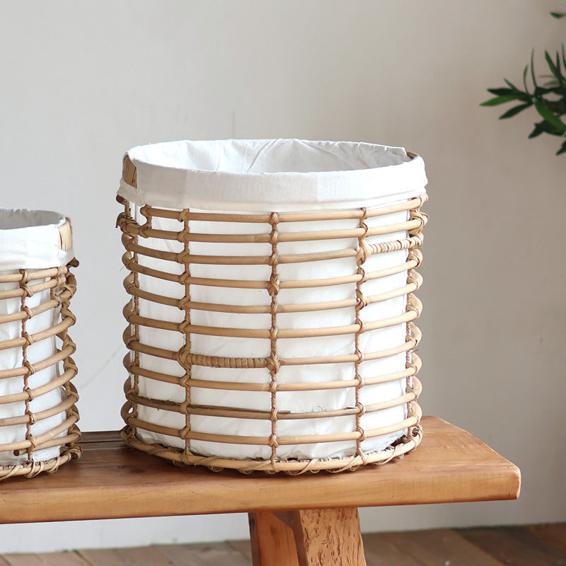 Decorative storage basket with fabric lining Kalsten