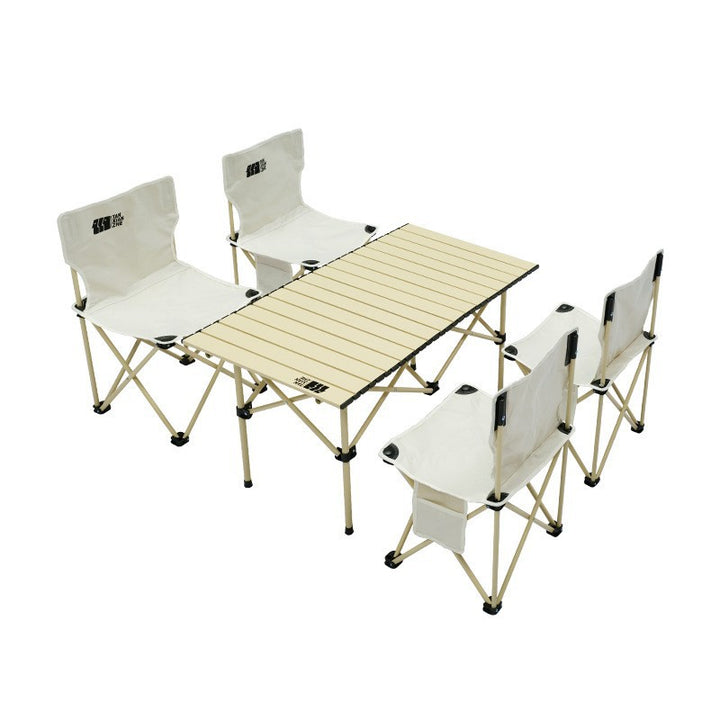 Folding Camping Table With Two Additional Chairs Kalsten