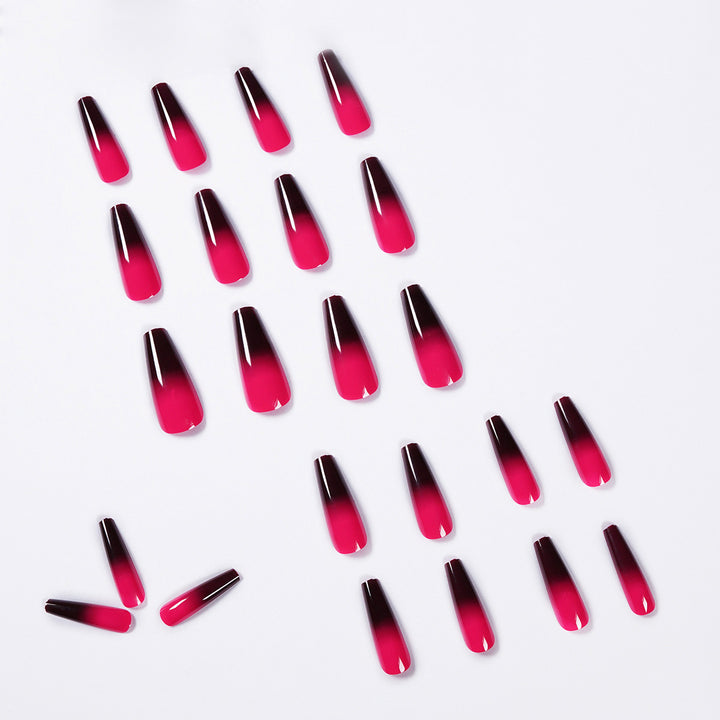 Artificial nail extensions with ombre effect Kalsten