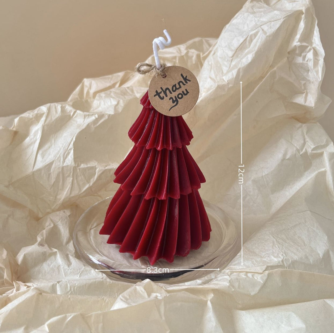 Ribbed Stacked Sphere Decorative Scented Pillar Candle With Long Cotton Wick