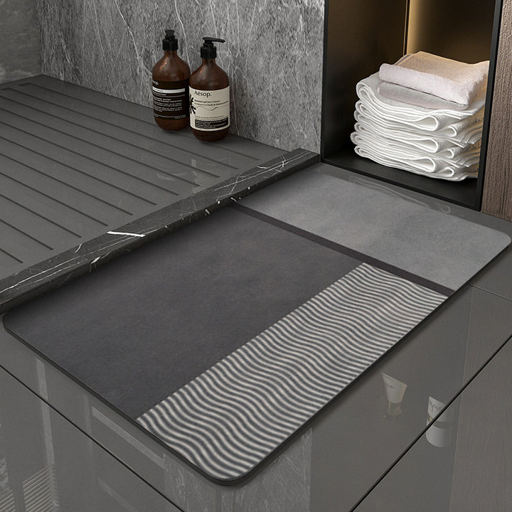Modern Geometric Bath Mat Kalsten