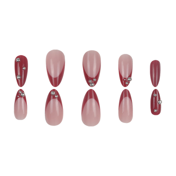 Decorative Stiletto Press-On Nails with Gem Accents Kalsten