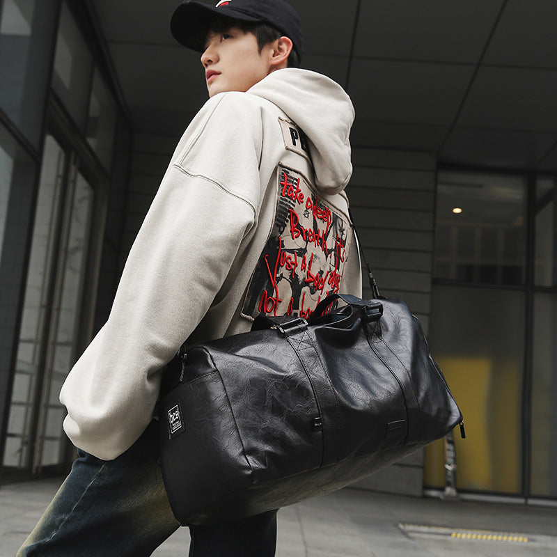 Durable Leather Weekender Duffle Bag Kalsten