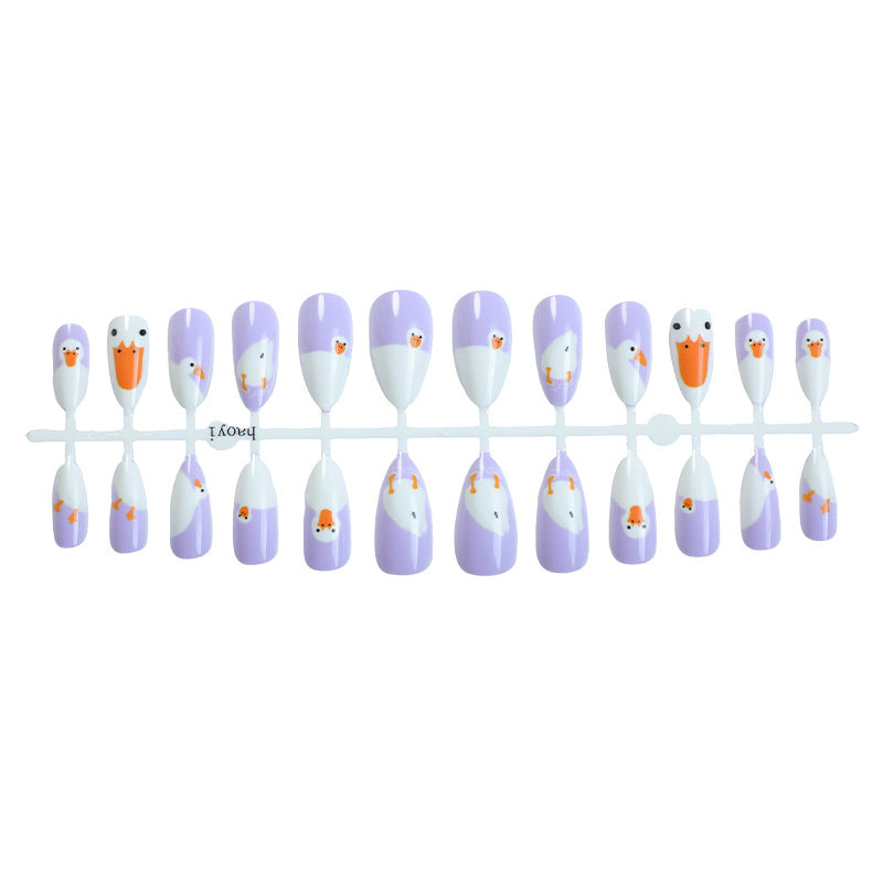 Artistic Cartoon-Themed Press-On Nail Art Set kalsten
