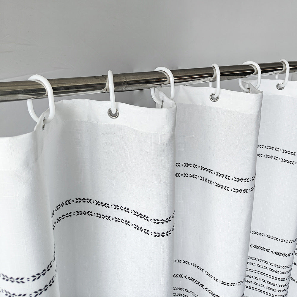 Textured Striped Shower Curtain Kalsten
