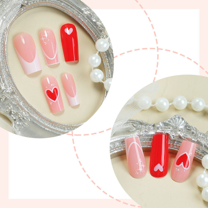 Creative nail art set with heart and modern accents Kalsten