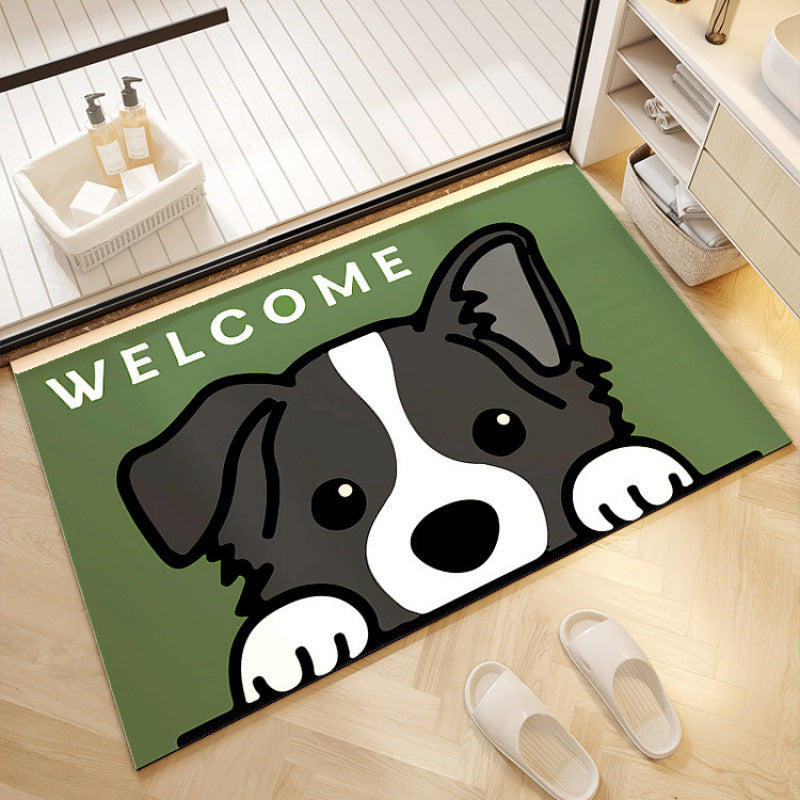 Playful Panda-Themed Welcome Mat Kalsten