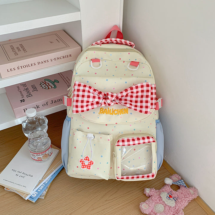 Cute Bow-Embellished School Backpack Kalsten