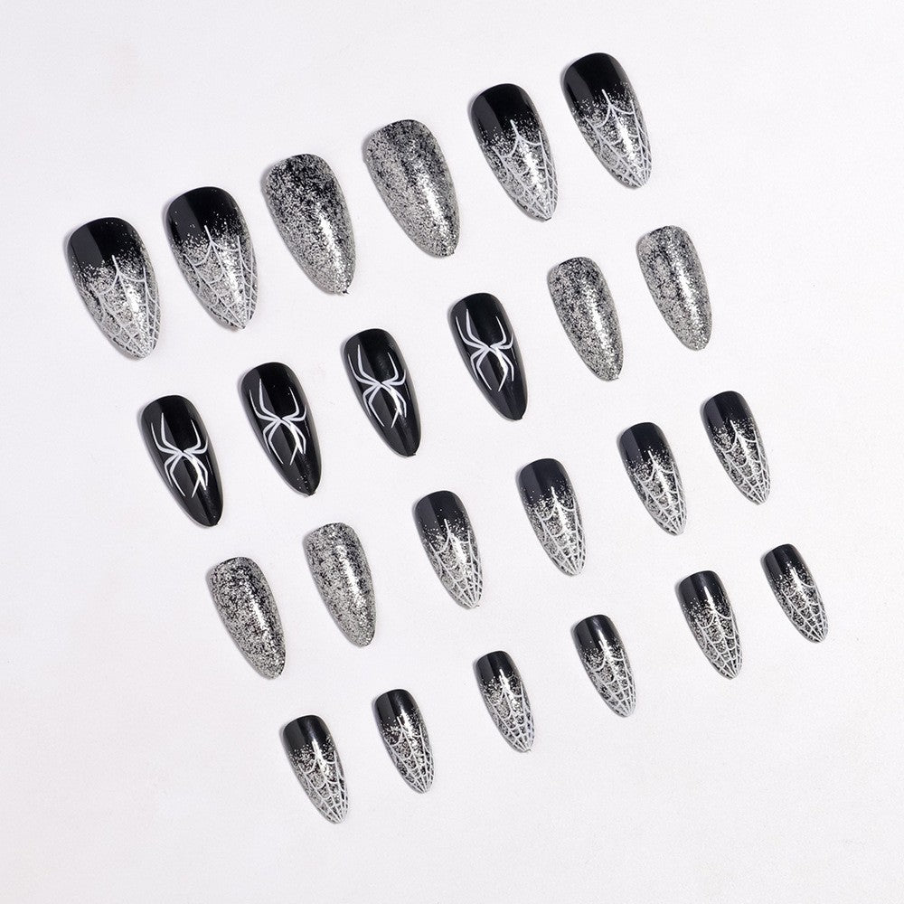 Halloween-Themed Spider Web Press-On Nails Kalsten