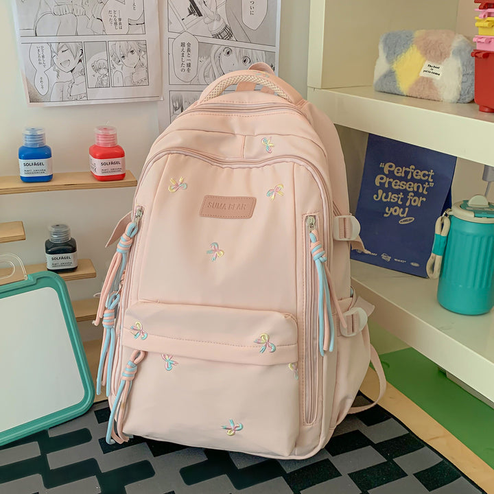 Stylish Embroidered School Backpack Kalsten