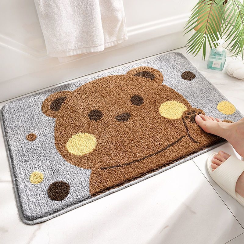 Plush Cartoon Bunny-Themed Area Mat