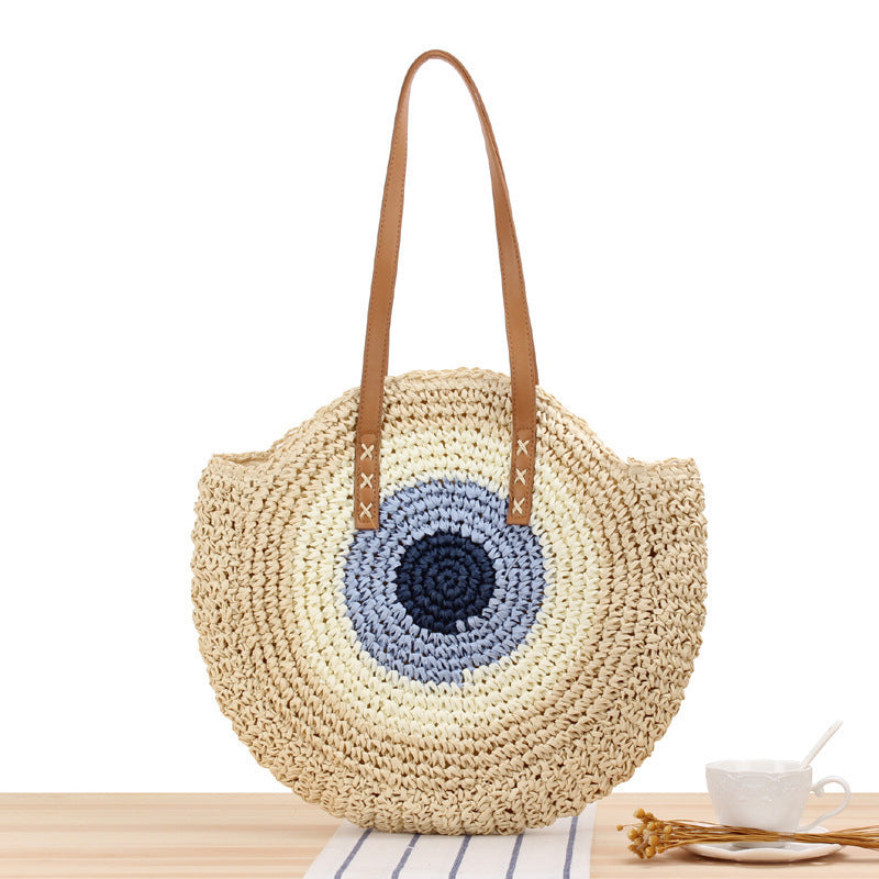 Round straw bag Kalsten