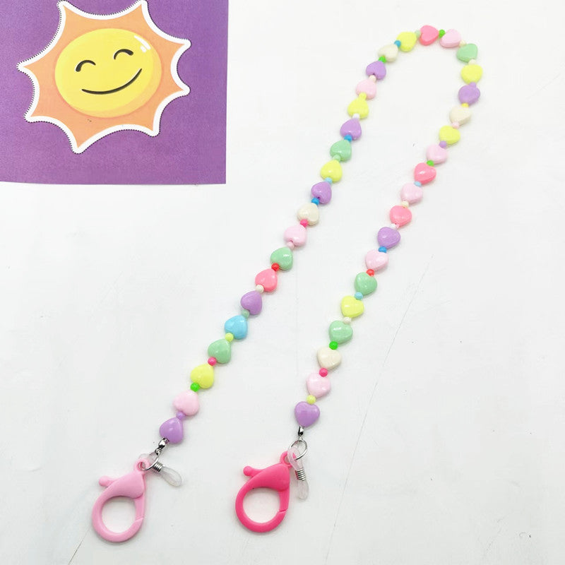 Colorful Heart-Shaped Beaded Eyewear Chain Kalsten