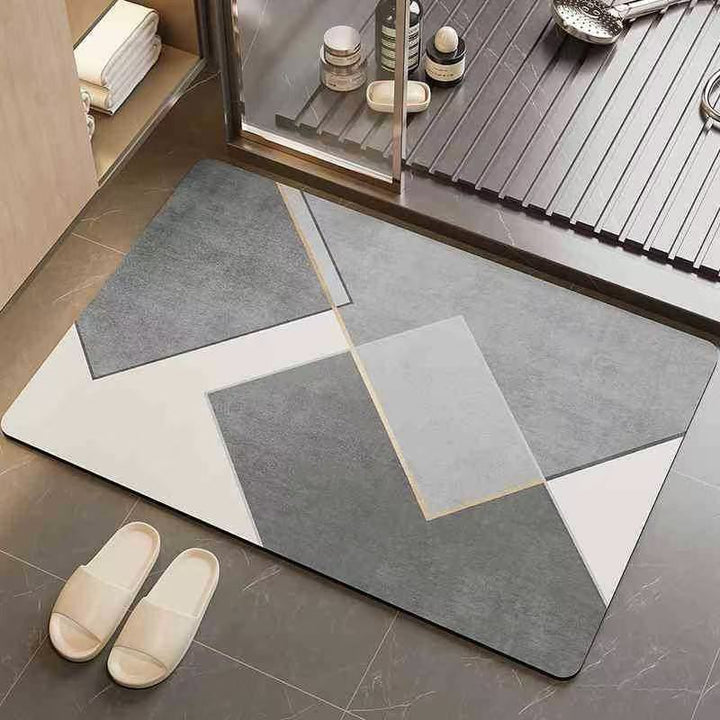 Geometric Pattern Bathroom Mat Kalsten