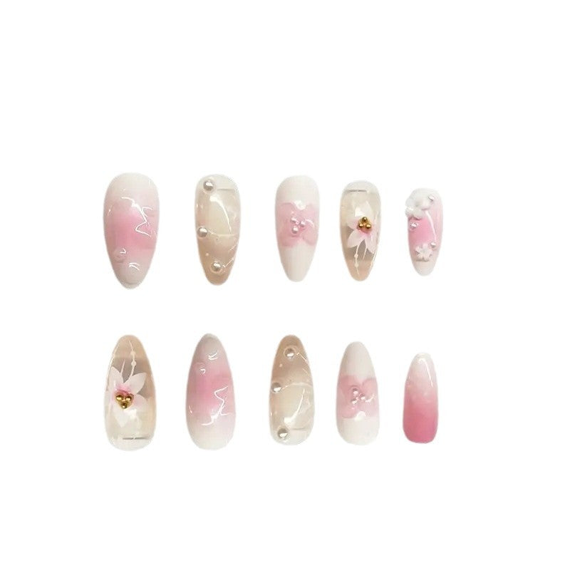 Elegant Floral Nail Enhancements Kalsten