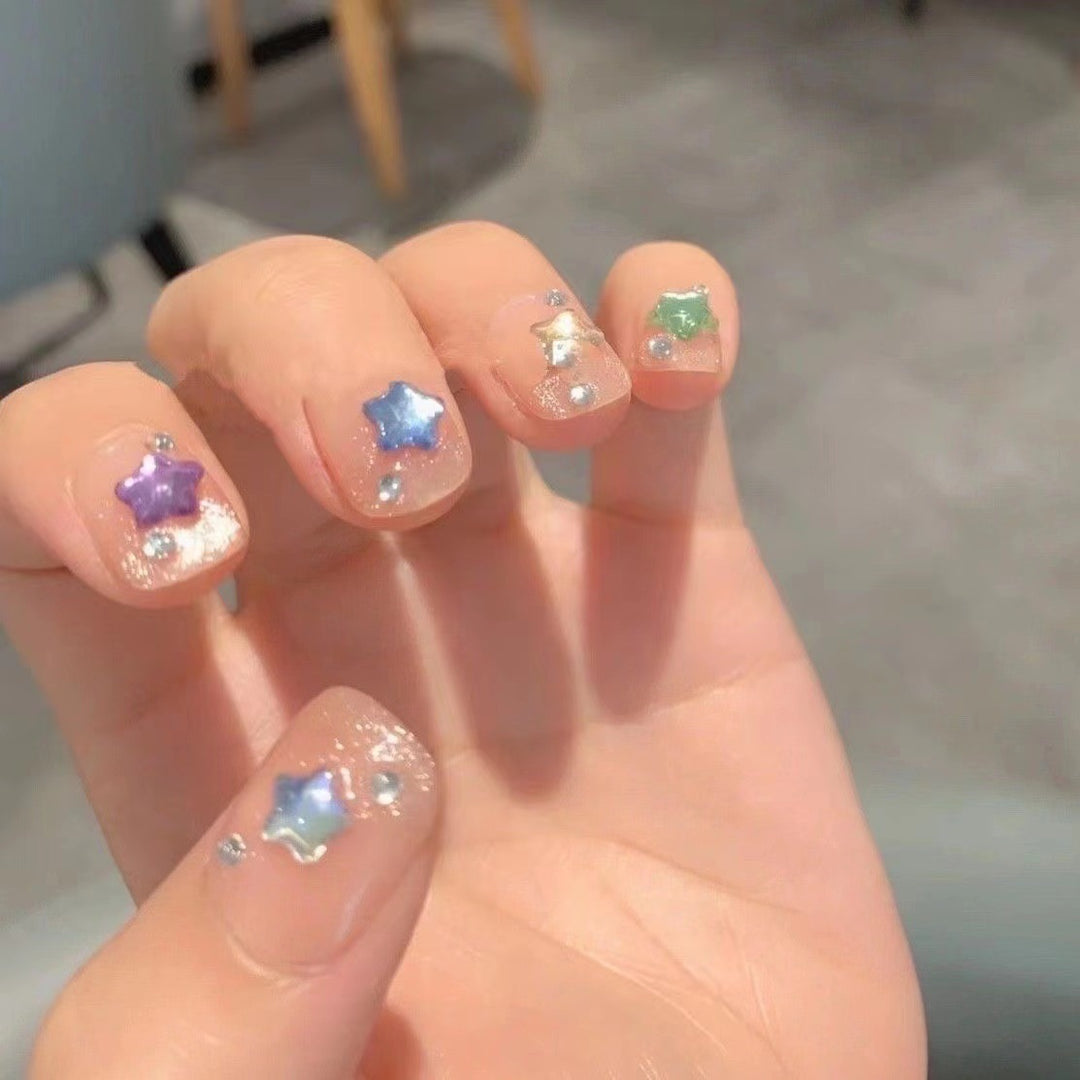 Starry Themed Press-On Nail Set