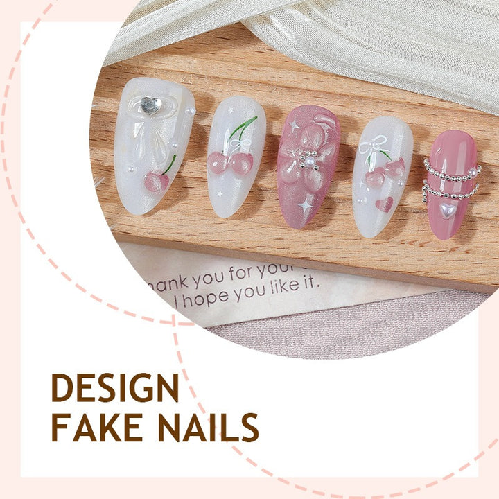 Nail art set with creative flower and glitter elements Kalsten
