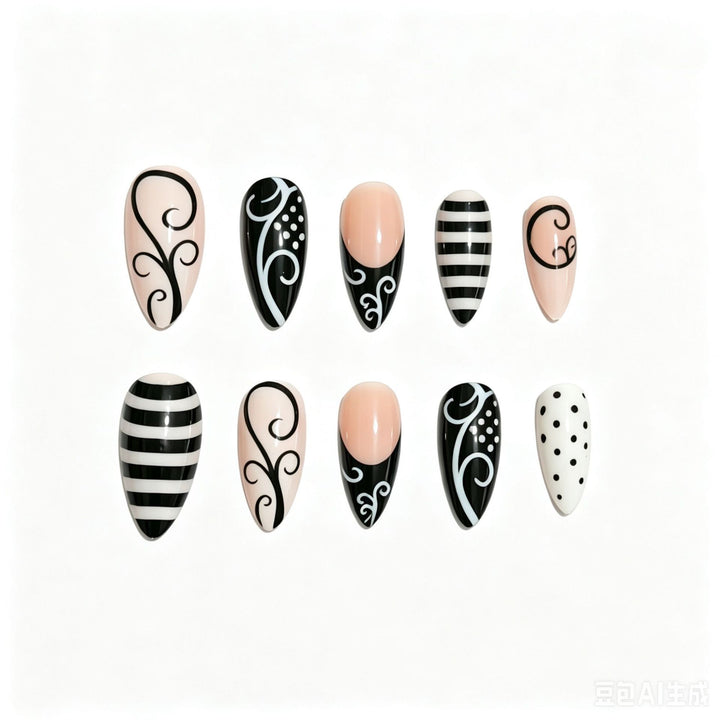 Artistic Abstract Nail Enhancements