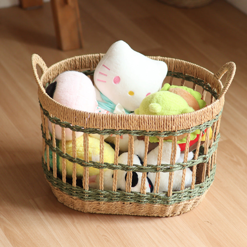 Handcrafted storage basket with natural material Kalsten