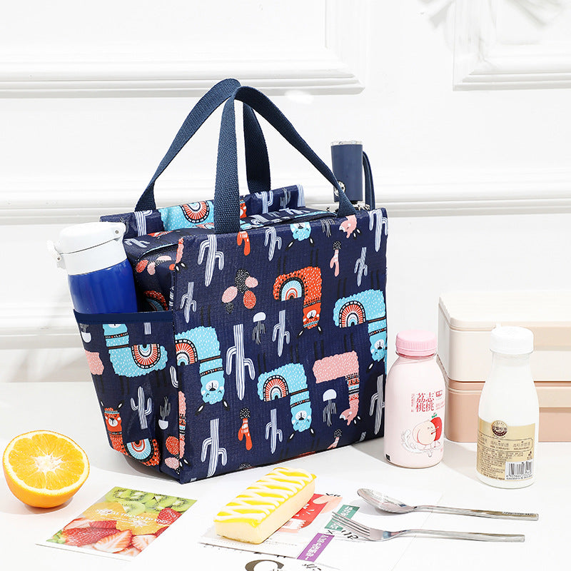Insulated Multi-Pocket Lunch Tote