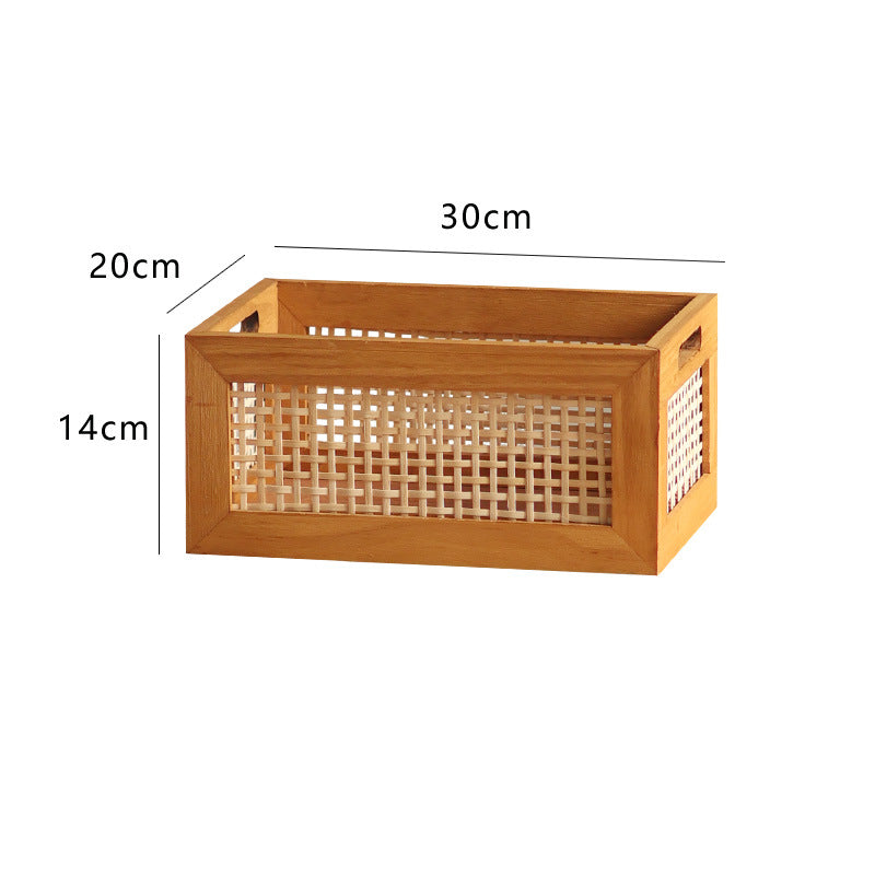 Storage basket made of natural wood Kalsten