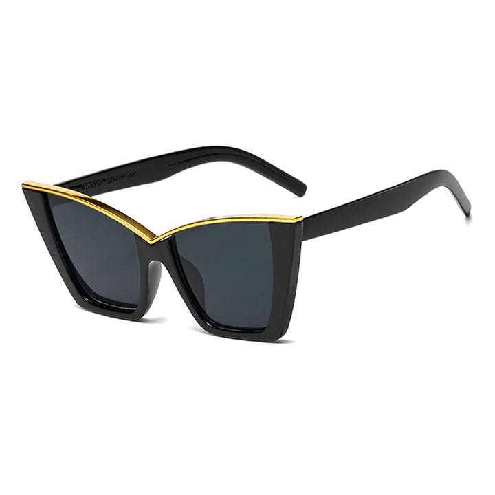 Women extravagant sunglasses with unique design and golden accents Kalsten