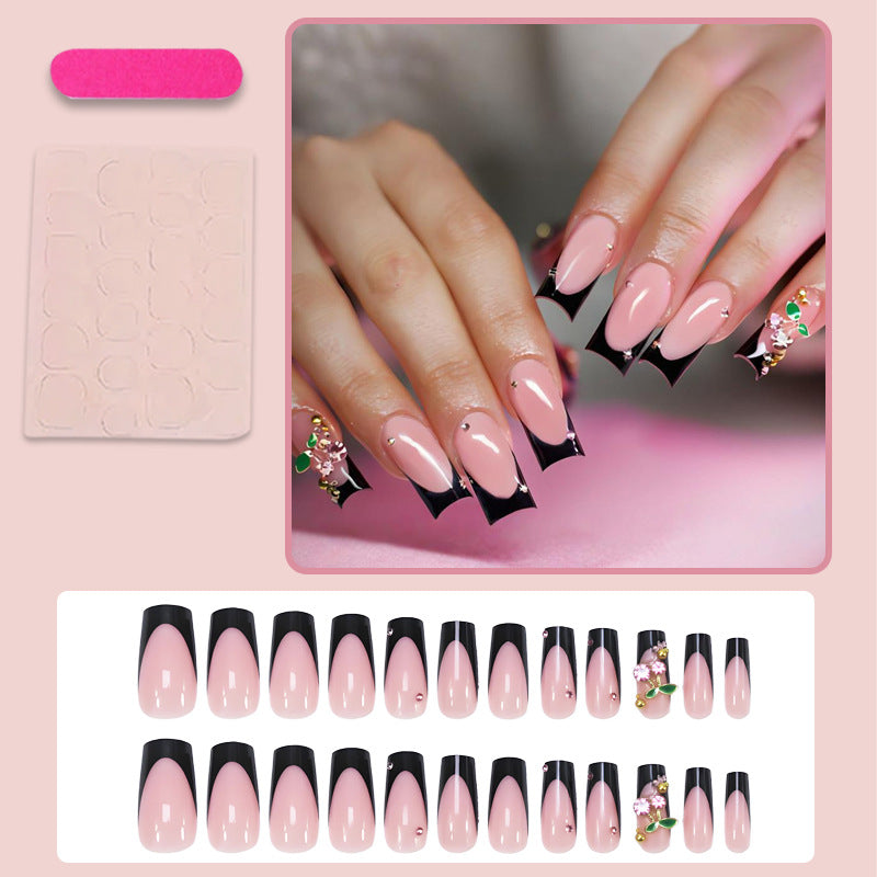 Artificial nail set with glamorous accents and elegant designs Kalsten