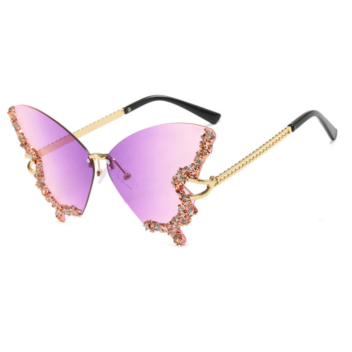 Women's large cat-eye sunglasses with sparkling rhinestone embellishment and elegant frame Kalsten