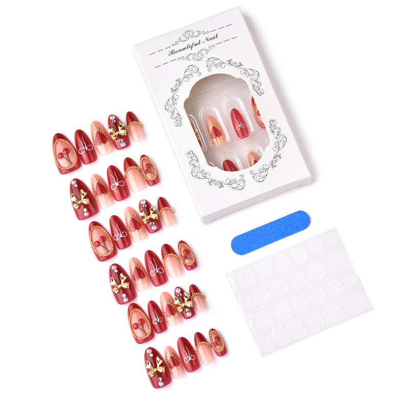 Artistic Hand-Decorated Press-On Nails