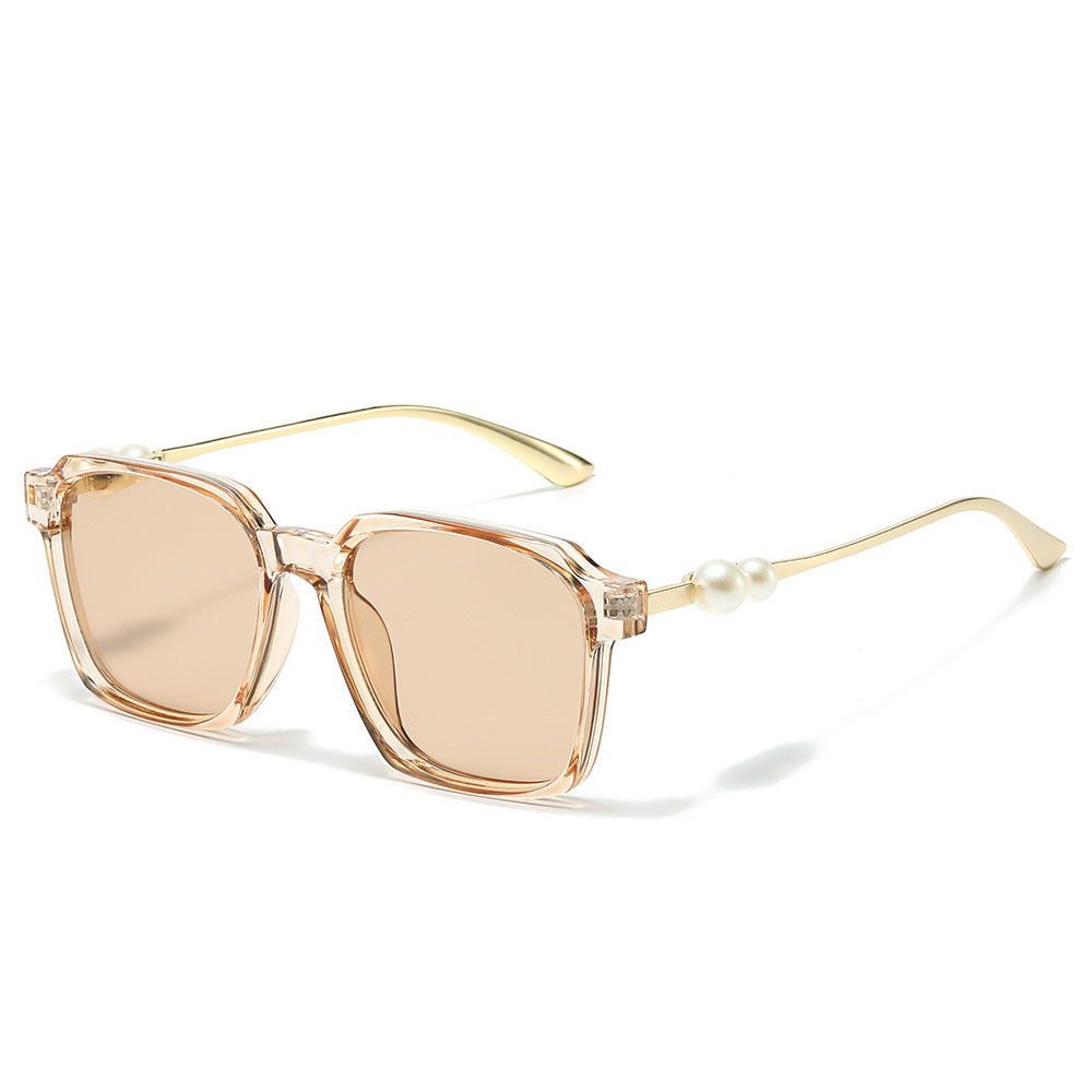 Chic Square Frame Sunglasses with Pearl Accents Kalsten