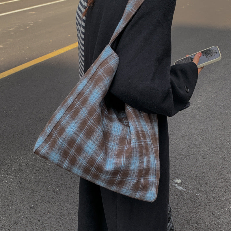 Casual Plaid Shoulder Bag