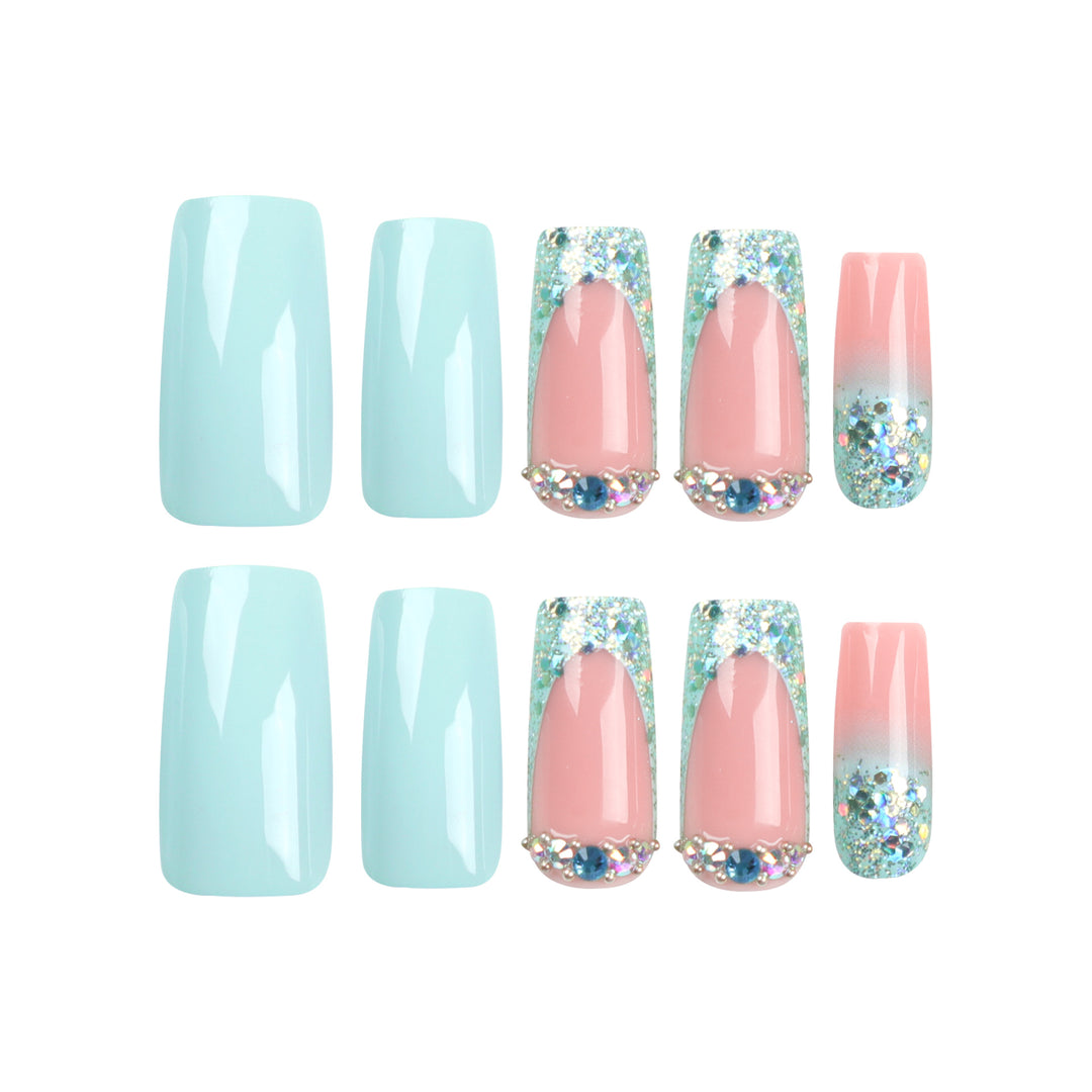 Sparkling nail art with creative rhinestone decorations Kalsten