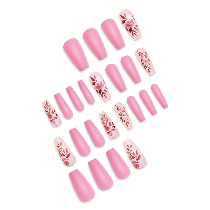 Floral Art Acrylic Nail Enhancements Kalsten