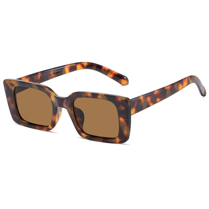 Women's fashionable square sunglasses with wide, glossy frame Kalsten