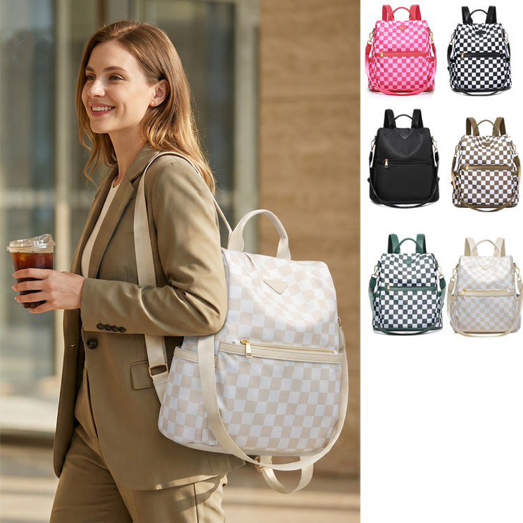 Stylish Checkered Backpack Kalsten