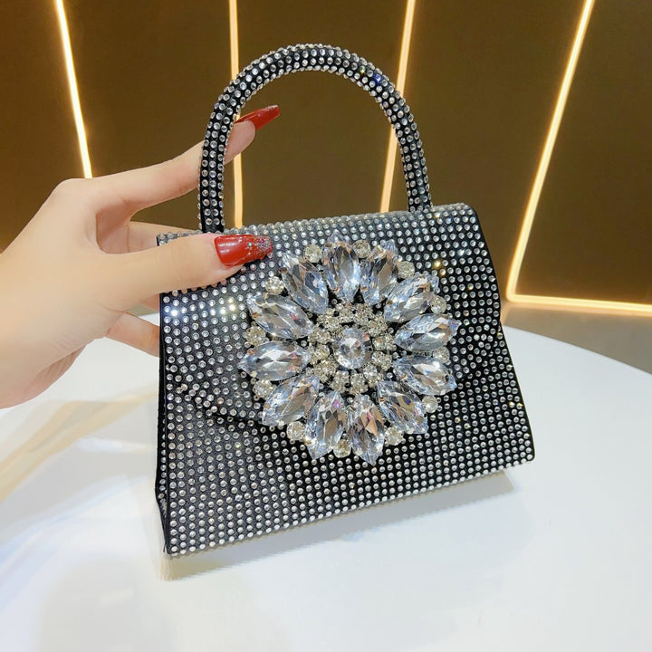 Glamorous Rhinestone-Studded Evening Handbag