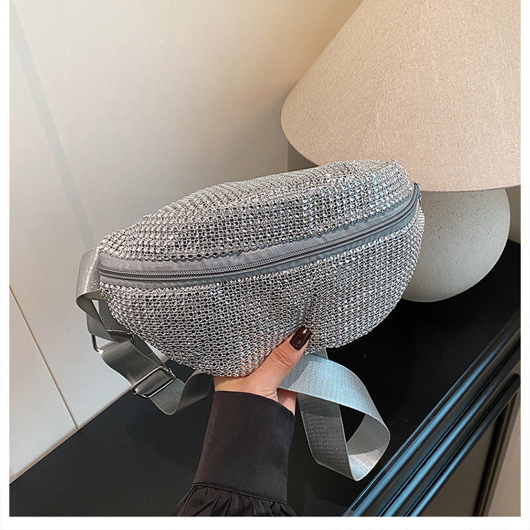 Shimmering Rhinestone-Embellished Fanny Pack Kalsten