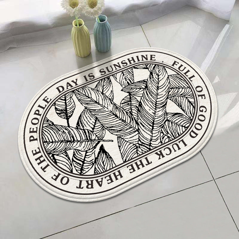 Floral Inspirational Welcome Mat