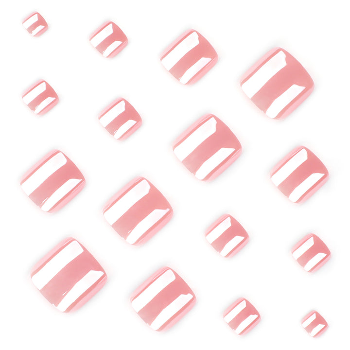 Artful toenail design with a glossy finish Kalsten